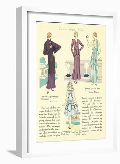 Casino Dress Plans-null-Framed Art Print