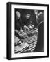 Casino Employees Counting Money for Opening of the International Sporting Club-null-Framed Photographic Print