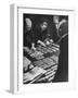 Casino Employees Counting Money for Opening of the International Sporting Club-null-Framed Photographic Print