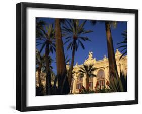 Casino Framed by Flowers and Palm Trees in Monte Carlo, Monaco, Europe-Tomlinson Ruth-Framed Photographic Print