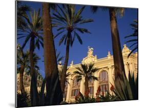 Casino Framed by Flowers and Palm Trees in Monte Carlo, Monaco, Europe-Tomlinson Ruth-Mounted Photographic Print