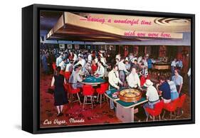 Casino Scene in Las Vegas, Nevada-null-Framed Stretched Canvas