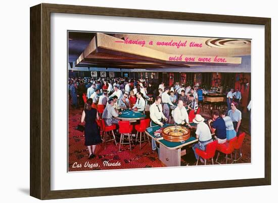 Casino Scene in Las Vegas, Nevada-null-Framed Art Print