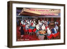Casino Scene in Las Vegas, Nevada-null-Framed Art Print