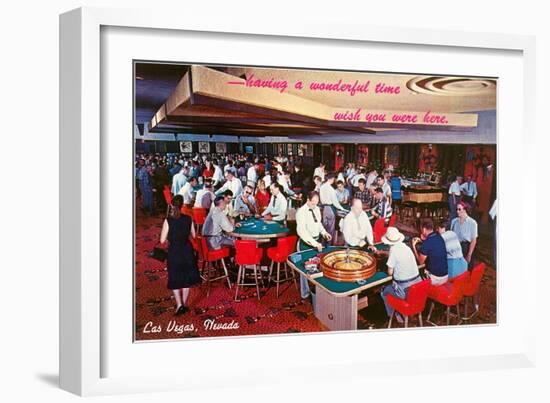 Casino Scene in Las Vegas, Nevada-null-Framed Art Print