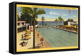 Casino Swimming Pool, Santa Barbara, California-null-Framed Stretched Canvas