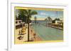 Casino Swimming Pool, Santa Barbara, California-null-Framed Premium Giclee Print