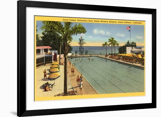 Casino Swimming Pool, Santa Barbara, California-null-Framed Premium Giclee Print