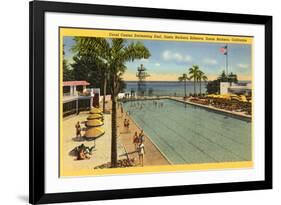 Casino Swimming Pool, Santa Barbara, California-null-Framed Premium Giclee Print
