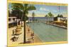 Casino Swimming Pool, Santa Barbara, California-null-Mounted Premium Giclee Print