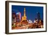 Casinos Along the Las Vegas Boulevard at Night, Las Vegas, Nevada, USA 2013-null-Framed Photographic Print