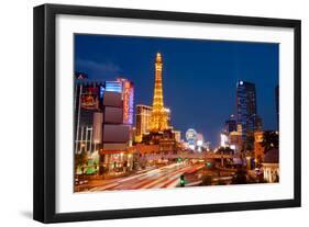 Casinos Along the Las Vegas Boulevard at Night, Las Vegas, Nevada, USA 2013-null-Framed Photographic Print