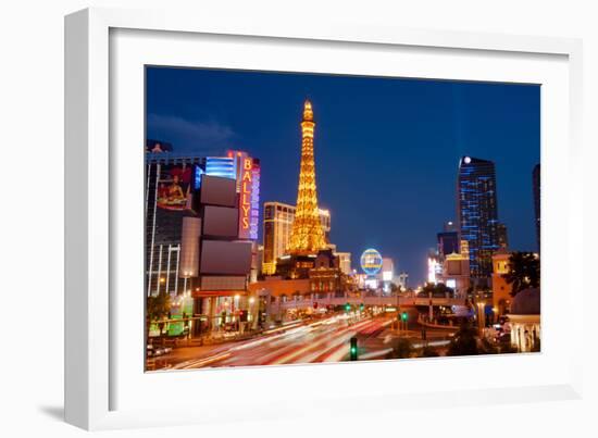 Casinos Along the Las Vegas Boulevard at Night, Las Vegas, Nevada, USA 2013-null-Framed Photographic Print