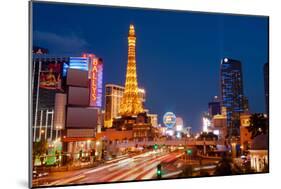 Casinos Along the Las Vegas Boulevard at Night, Las Vegas, Nevada, USA 2013-null-Mounted Photographic Print