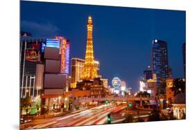 Casinos Along the Las Vegas Boulevard at Night, Las Vegas, Nevada, USA 2013-null-Mounted Premium Photographic Print