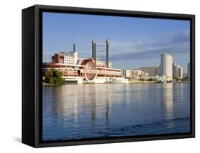 Casinos on the Colorado River, Laughlin City, Nevada, USA-Richard Cummins-Framed Stretched Canvas