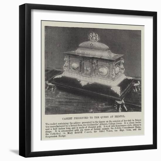 Casket Presented to the Queen at Bristol-null-Framed Giclee Print