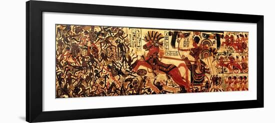 Casket with Tutankhamon and Battle Scene from Thebes-null-Framed Giclee Print