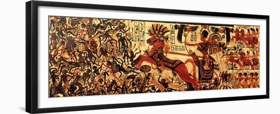 Casket with Tutankhamon and Battle Scene from Thebes-null-Framed Giclee Print