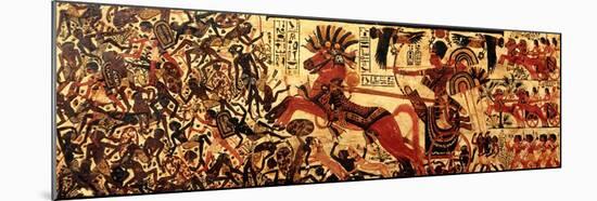 Casket with Tutankhamon and Battle Scene from Thebes-null-Mounted Giclee Print