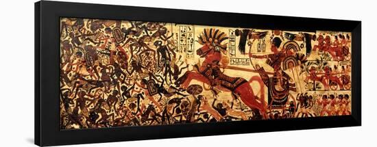 Casket with Tutankhamon and Battle Scene from Thebes-null-Framed Giclee Print