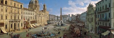 The Piazza Navona in Rome, 1699-Caspar Adriaensz van Wittel-Stretched Canvas
