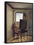 Caspar David Friedrich in His Studio-Georg Friedrich Kersting-Framed Stretched Canvas