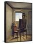 Caspar David Friedrich in His Studio-Georg Friedrich Kersting-Framed Stretched Canvas