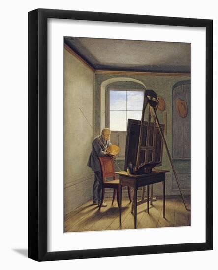 Caspar David Friedrich in His Studio-Georg Friedrich Kersting-Framed Photographic Print