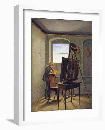 Caspar David Friedrich in His Studio-Georg Friedrich Kersting-Framed Photographic Print