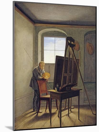 Caspar David Friedrich in His Studio-Georg Friedrich Kersting-Mounted Photographic Print