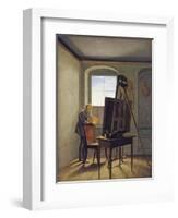 Caspar David Friedrich in His Studio-Georg Friedrich Kersting-Framed Photographic Print