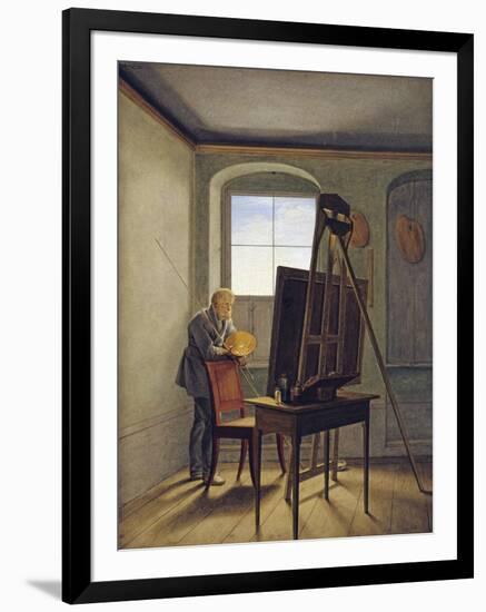 Caspar David Friedrich in His Studio-Georg Friedrich Kersting-Framed Photographic Print