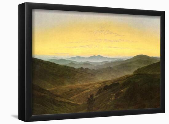 Caspar David Friedrich (Landscape character of the Bohemian Mittelgirges (Giant Mountains)) Art Pos-null-Framed Poster