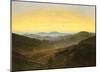 Caspar David Friedrich (Landscape character of the Bohemian Mittelgirges (Giant Mountains)) Art Pos-null-Mounted Poster
