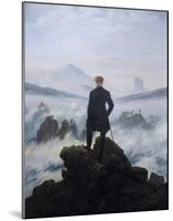 Caspar Friedrich Wanderer Above the Sea of Fog Art Print Poster-null-Mounted Poster