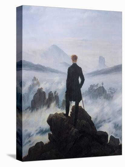 Caspar Friedrich Wanderer Above the Sea of Fog Art Print Poster-null-Stretched Canvas