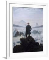 Caspar Friedrich Wanderer Above the Sea of Fog-null-Framed Art Print