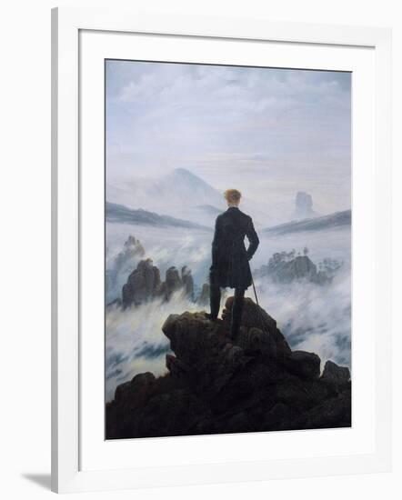 Caspar Friedrich Wanderer Above the Sea of Fog-null-Framed Art Print