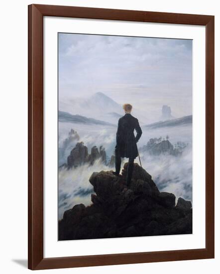 Caspar Friedrich Wanderer Above the Sea of Fog-null-Framed Art Print