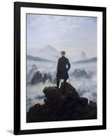 Caspar Friedrich Wanderer Above the Sea of Fog-null-Framed Art Print