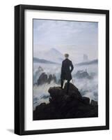 Caspar Friedrich Wanderer Above the Sea of Fog-null-Framed Art Print