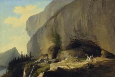 Landscape in the High Alps with Resting Mountaineers and the Painter-Caspar Wolf-Giclee Print