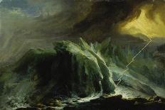 Tempest with Lightning Striking at Grindelwald Glacier-Caspar Wolf-Giclee Print
