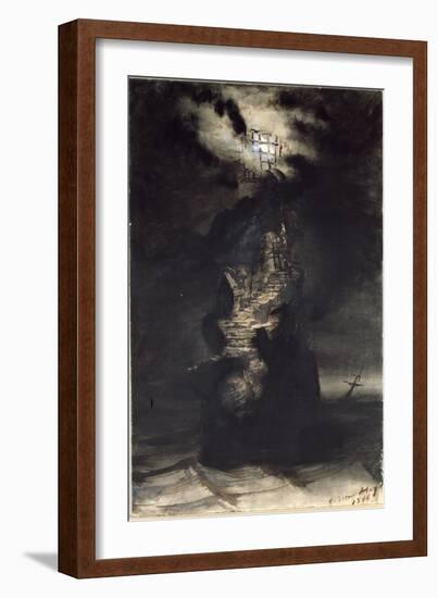 Casquets Lighthouse, 1866-Victor Hugo-Framed Giclee Print