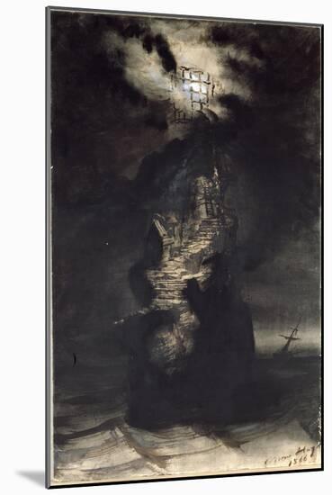 Casquets Lighthouse, 1866-Victor Hugo-Mounted Giclee Print