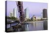 Cass Street and Csx Bridges over the Hillsborough River-Richard Cummins-Stretched Canvas