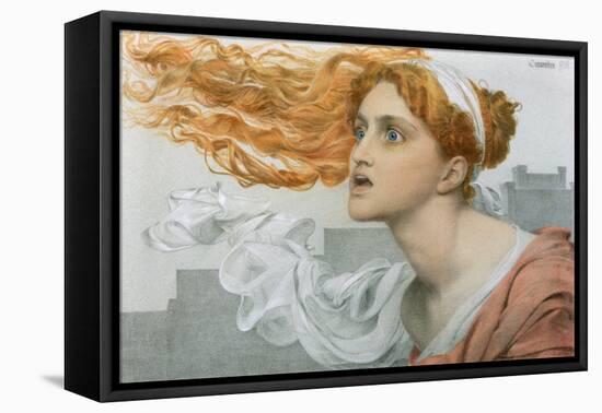 Cassandra (W/C on Paper)-Anthony Frederick Augustus Sandys-Framed Stretched Canvas