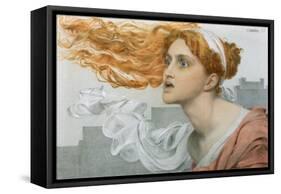 Cassandra (W/C on Paper)-Anthony Frederick Augustus Sandys-Framed Stretched Canvas