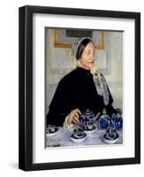 Cassatt: Lady At Tea, 1885-Mary Cassatt-Framed Premium Giclee Print